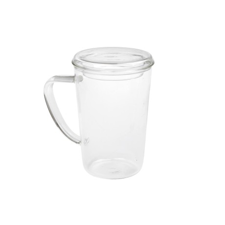 Sklenený hrnček s viečkom - Itaka, 400 ml