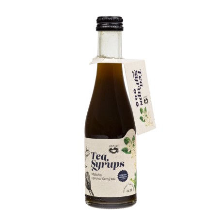 Tea Syrups Matcha s príchuťou Bazy čiernej, 200 ml